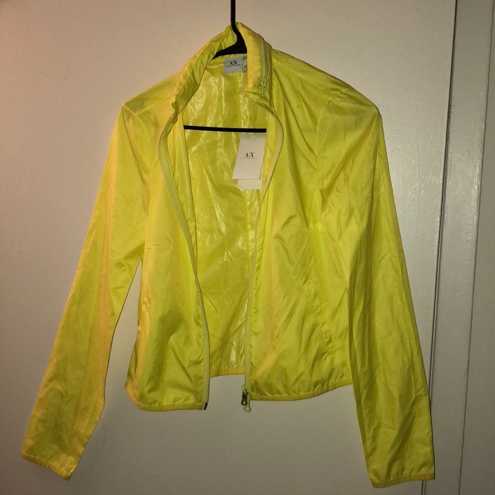 Armani Exchange neon yellow hoodie